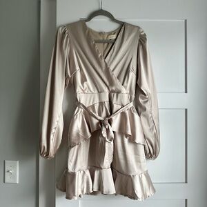 Altar’d State Champagne Silk Dress